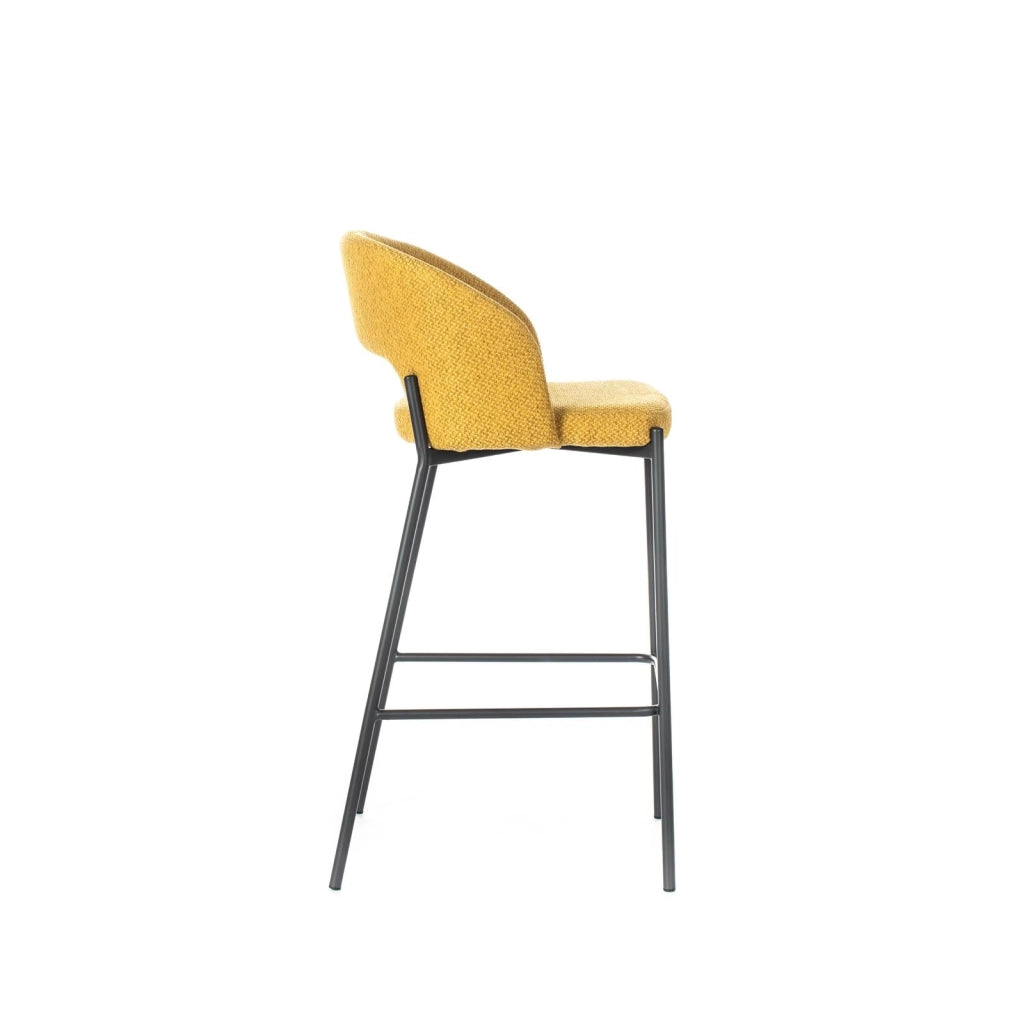 Set 2 Sgabelli 52x50x89 cm in Tessuto Greta Giallo