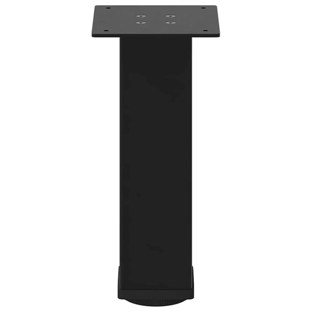 Set di 4 gambe per tavolino da caffè dal design moderno escursione 30-32 cm con piedini regolabili in acciaio nero 02_0056757