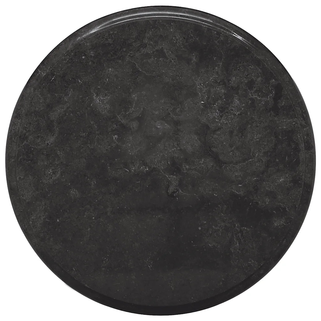 Piano per Tavolo Nero Ø40x2,5 cm in Marmo 149190