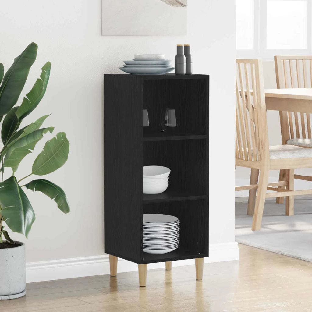 Credenza Rovere Nero 34,5 x 32,5 x 90 cm Legno multistrato 880963