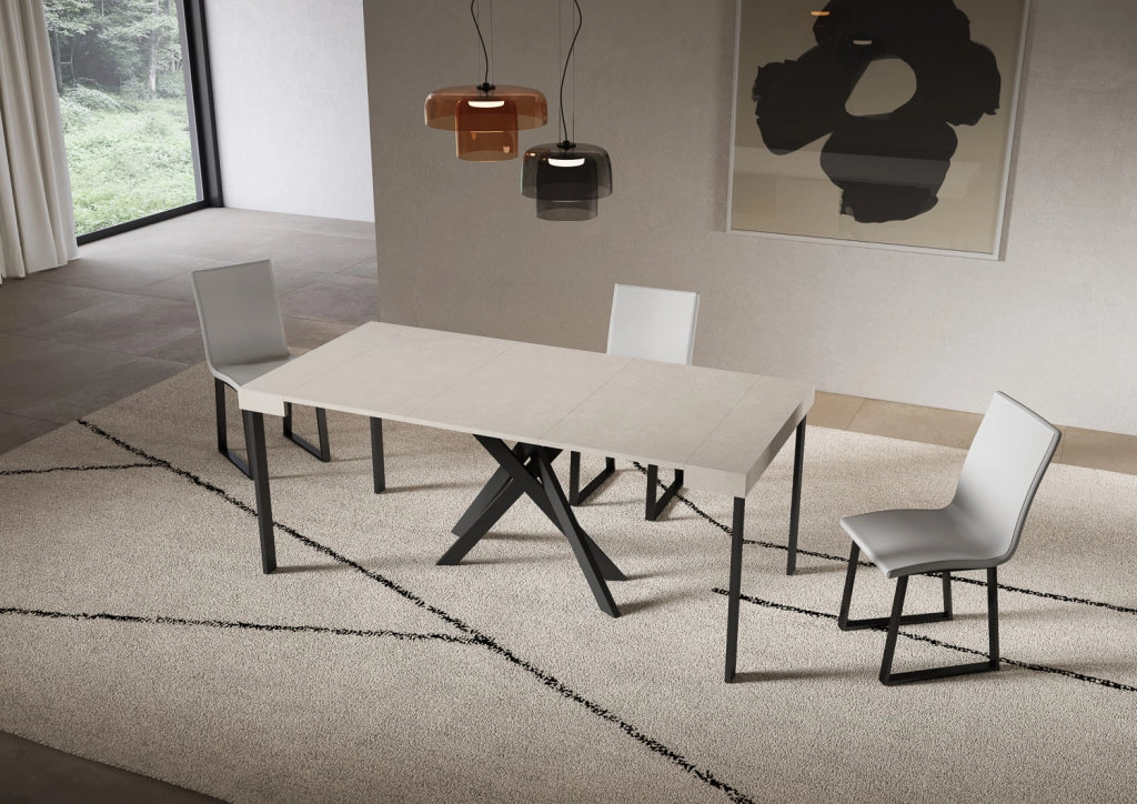 Consolle allungabile 90x40/300 cm Sakuro Cashmere gambe antracite