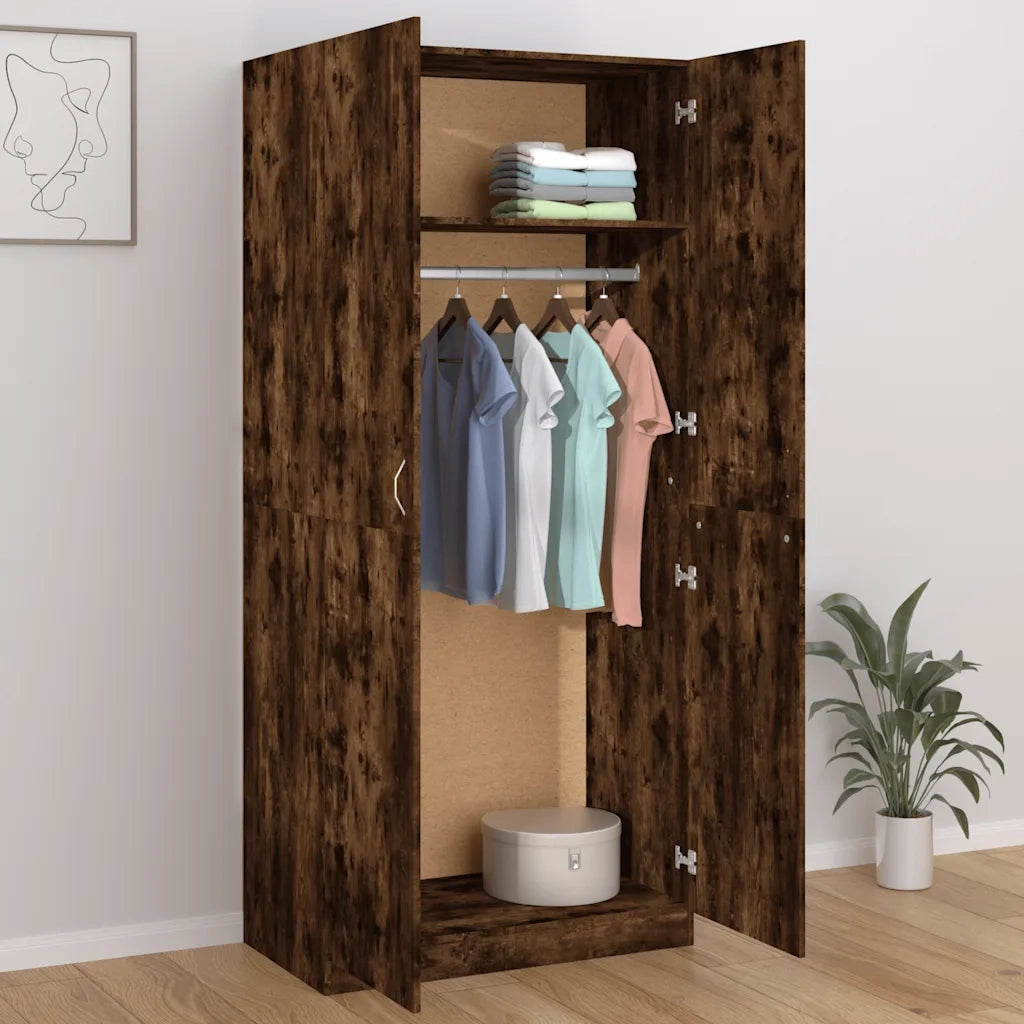 Armadio Rovere Fumo 90x52x200 cm in Legno Multistrato CFW8415727