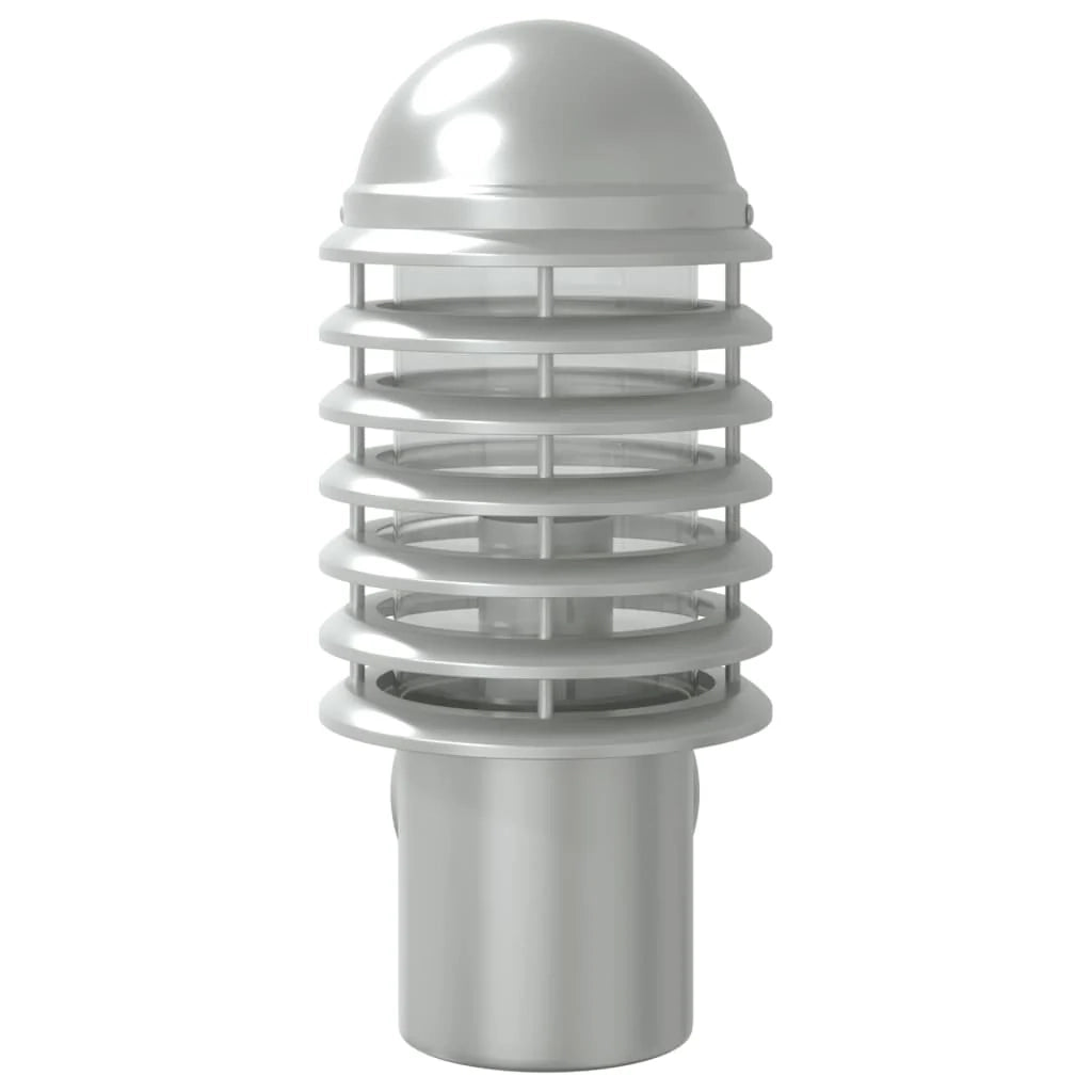 Applique da esterno 15 x 15 x 33,5 cm resistente alle intemperie design moderno in acciaio inox argento 02_0056567