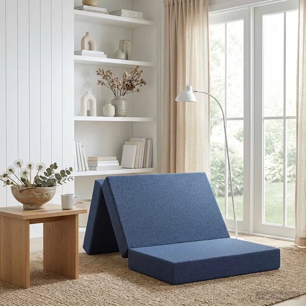 Divano Letto Pieghevole 100 x 67 x 45 cm Blu
