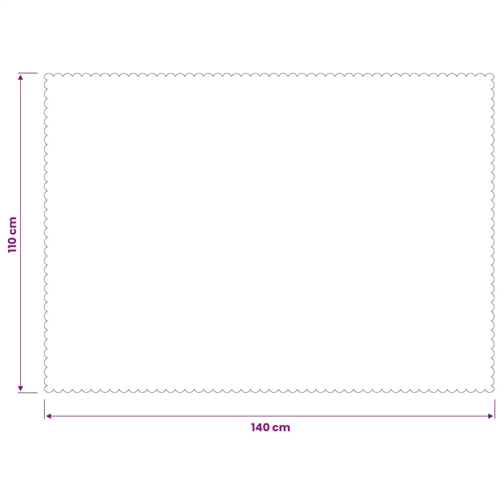 Tovaglia da Tavolo Rettangolare Bianco Crema 110 x 140 cm 42040069
