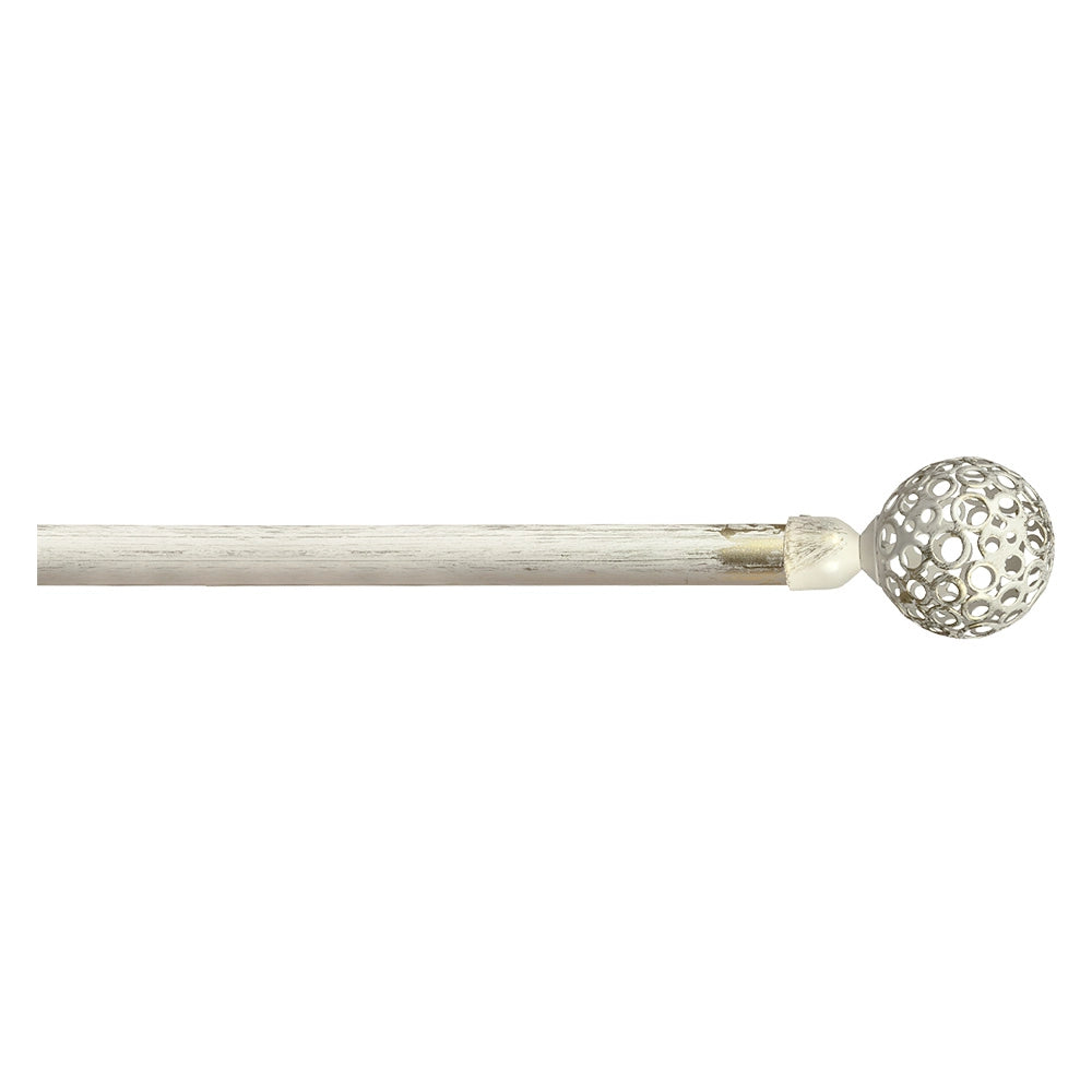 SCORRITENDA 'KIT FERRO' mod. 'Boccia fiore' col. avorio oro Ø 20/19 mm.  - ERREBI