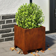 Fioriere da Giardino 2 pz 30x30x30 cm in Acciaio Corten 851198