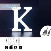 DECORAZIONE LUMINOSA LED A BATTERIA LETTERA K - IDEALE PER EVENTI COMPLEANNI E DECORAZIONI PER LA CASA