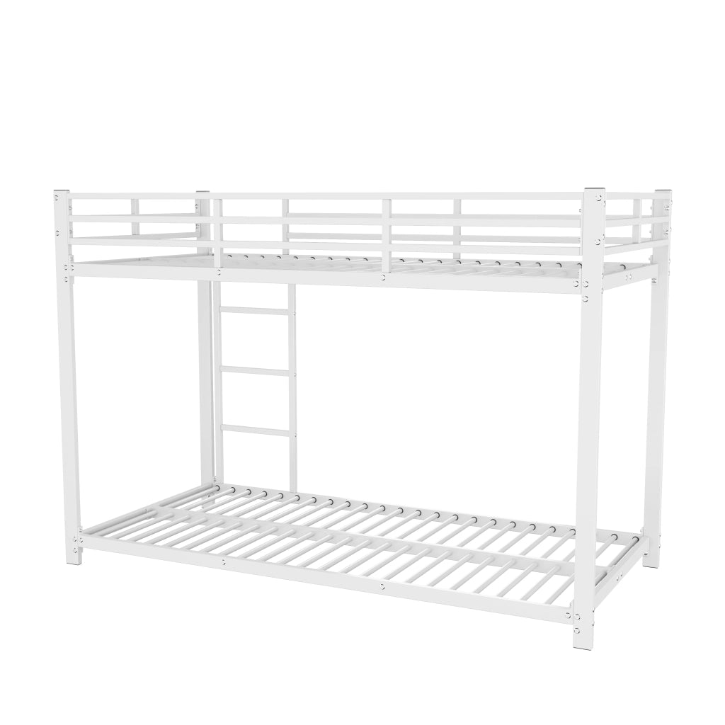 LETTO A CASTELLO 90x200 cm in metallo bianco, struttura compatta