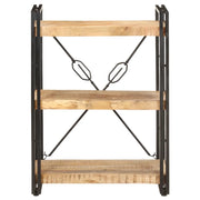 Libreria a 3 Ripiani-Scaffale per Libri-Mobile di Stoccaggio 60x30x80 cm in Legno Massello di Mango