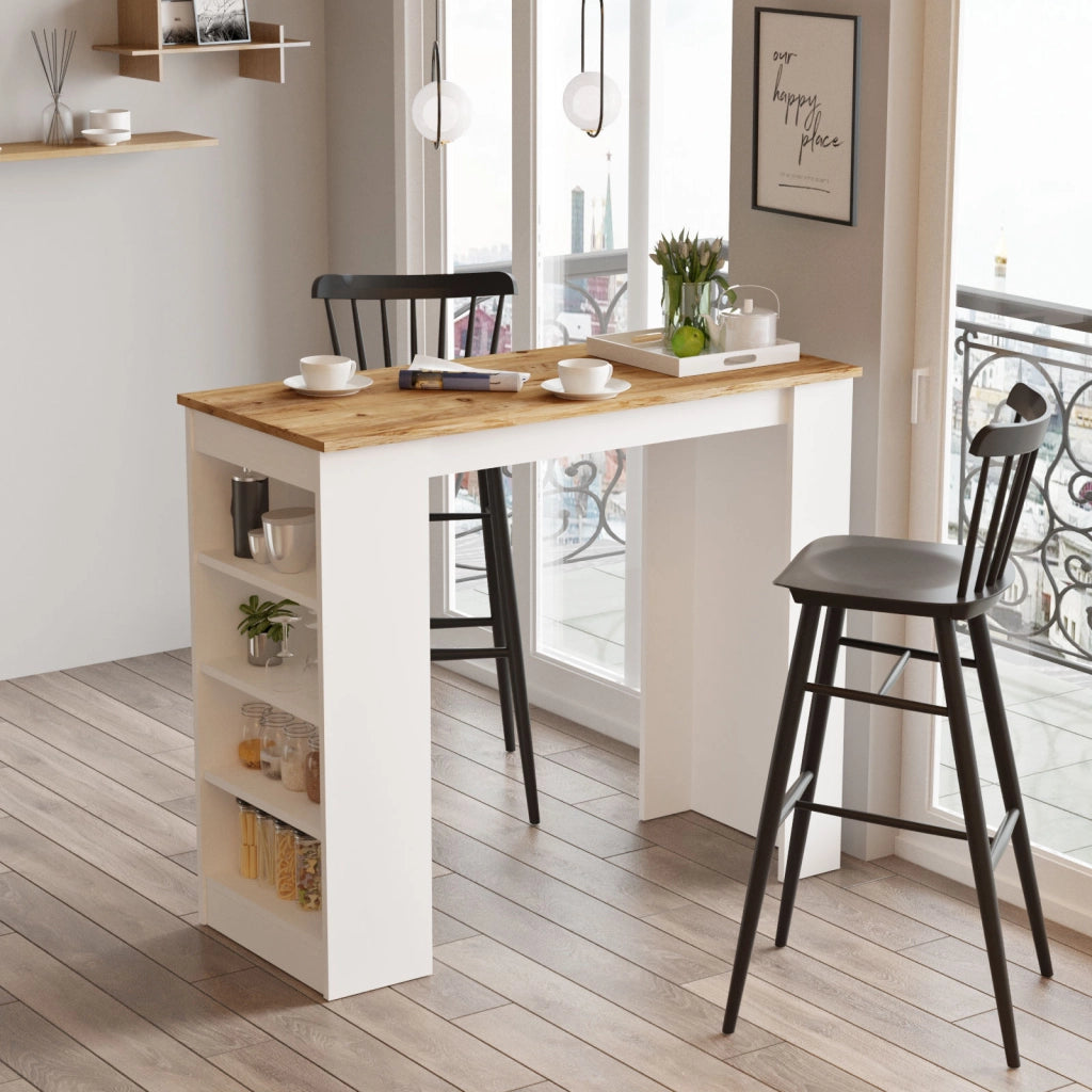 Tavolo da pranzo in legno "Setup" - 120 x 52 x 102 cm - Marrone