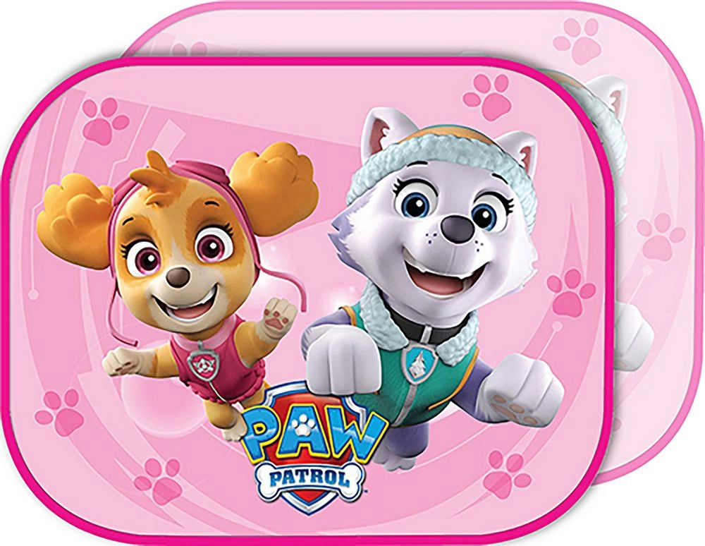 Tendine auto Paw Patrol rosa â€“ Parasole laterale bimba 2 pezzi