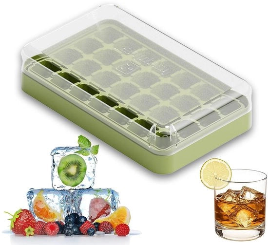Blocco Isolante in Forma di Cubo con Alta Capacità - Forma di Cubo in Silicone - Supporto per Blocchi di Isolante - Forma di Cubo con Coperchio - Riconfezionabile - 28 celle