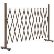 Recinzione per Giardino Estensibile Autoportante 35-300 cm in Metallo e Alluminio Marrone Scuro