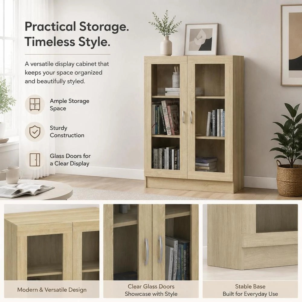 Display Cabinet Sonoma Oak 82.5x30.5x115 Cm Wood-based Material