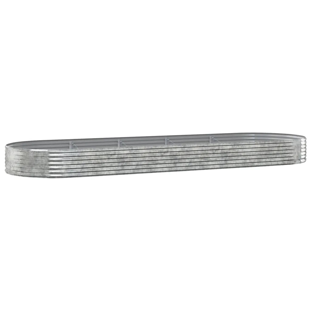 Letto Giardino Acciaio Zincato 450x140x36 cm Argento 319042