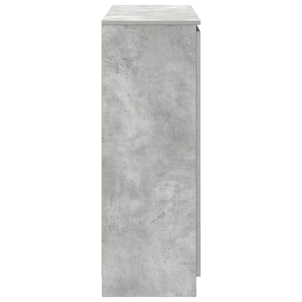 Credenza con Cassetti Grigio Cemento 100,5x35x98,5cm Truciolato 3328456