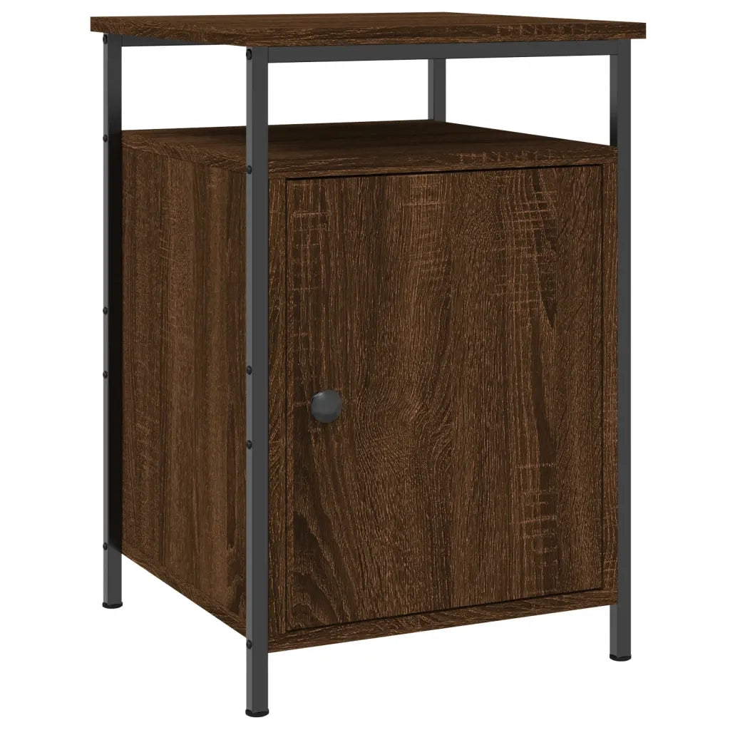 Comodino-Tavolino da notte Rovere Marrone 40x42x60 cm in Legno Multistrato