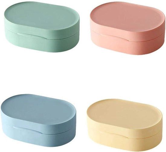 Sacchetto di Sapone Portatile - Contenitore Stivato con Coperchio Impreregolabile per Docce in Casa, Camping all'Aperto