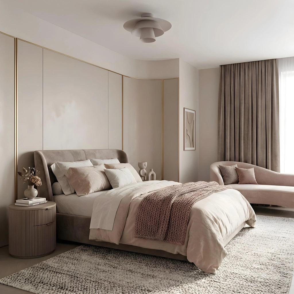 Plafoniera decorativa Plato 1 luce cashmere E27 Luminex