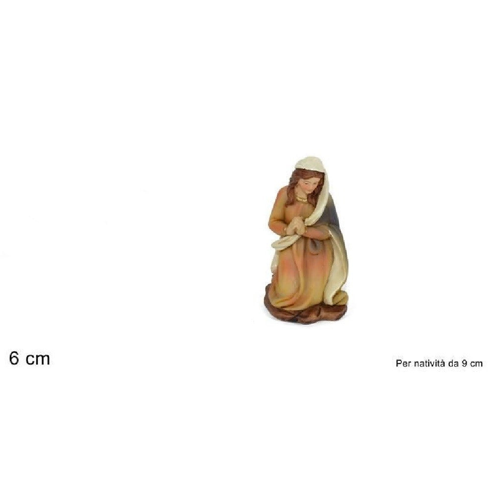 Trade Shop - Statuina Madonna 6 Cm Per Presepe In Resina Decoro Natale Natalizio Nativita' -