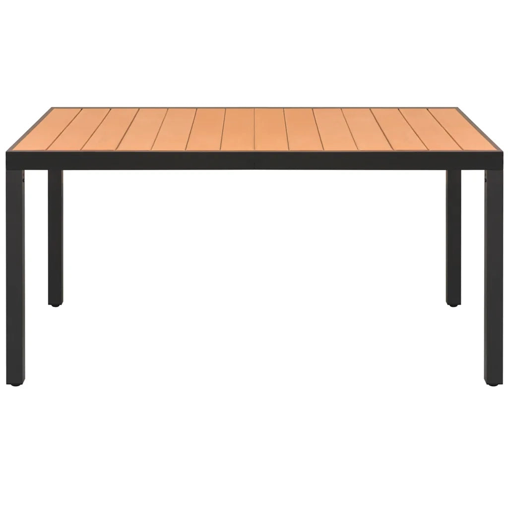 Set da Pranzo da Giardino 5 pz in Rattan PVC Nero e Marrone 3060126