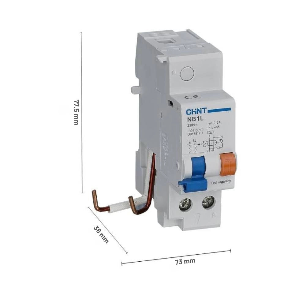 Chint blocco differenziale accoppiabile serie nb1l‑40 per interruttori nb1 *** tipo di differenziale tipo a, confez...
