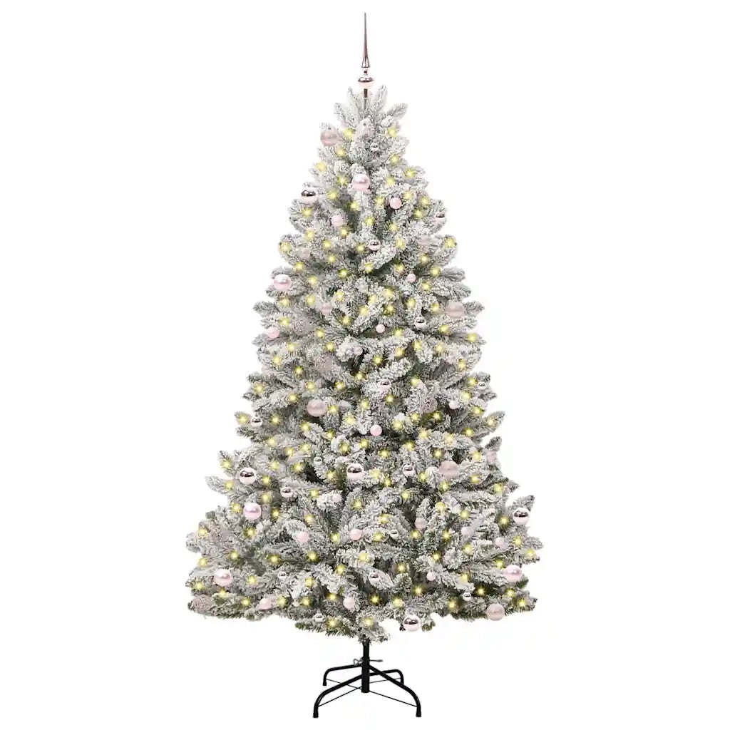Albero di Natale | Decorazioni natalizie artificiale con 300 LED Verde e Bianco 240 cm