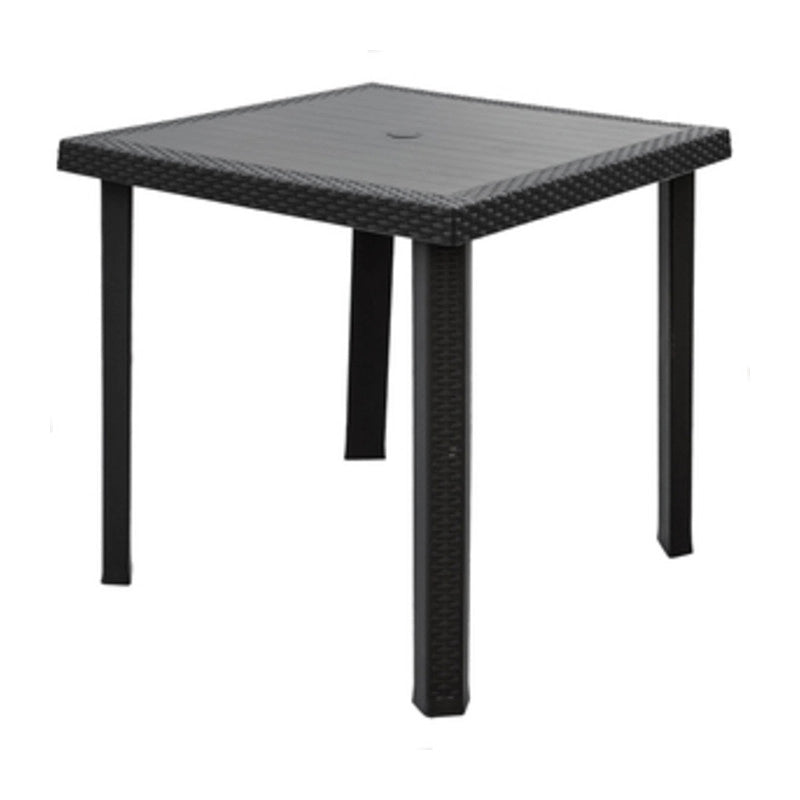 TAVOLO RATTAN FIGARO 80X80XH72CM ANTRACITE
