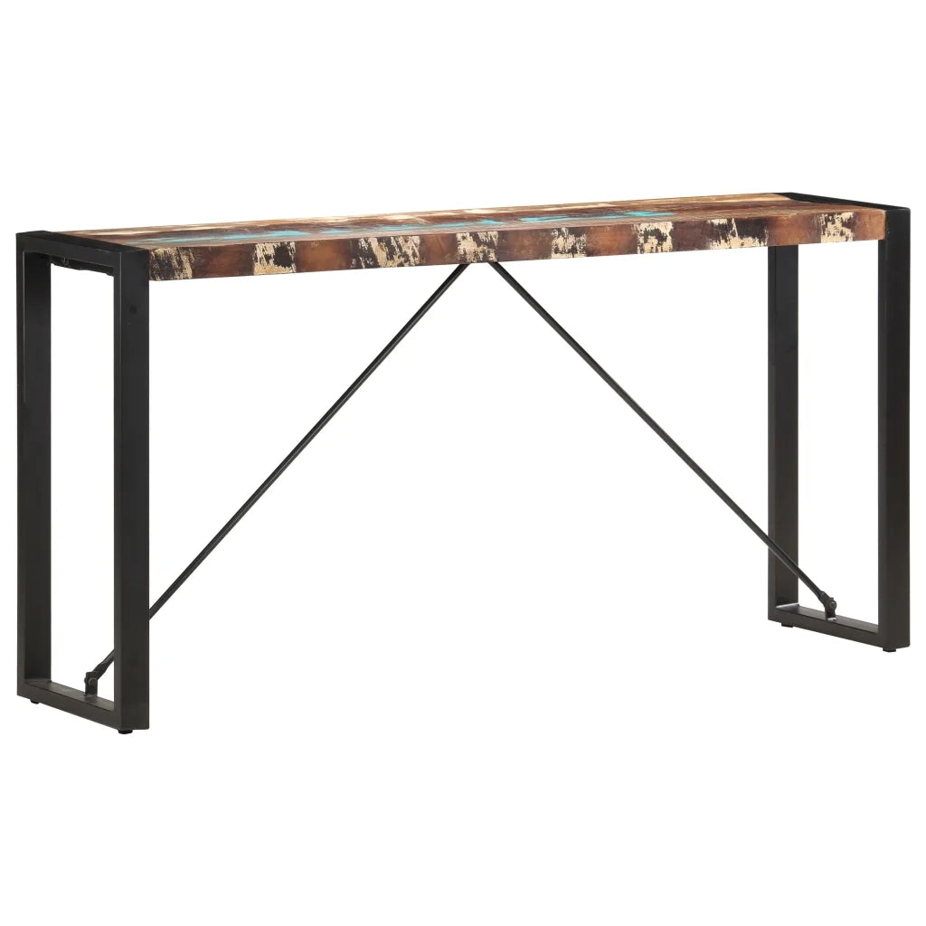 Tavolo Consolle 150x35x76 cm in Legno Massello di Recupero 285949