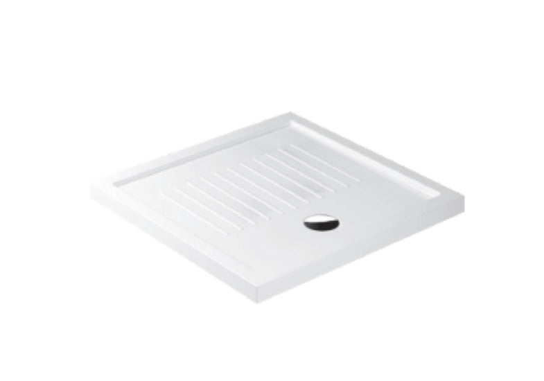 Piatto doccia quadrato in Ceramica GALASSIA 90x90 BIANCO LUCIDO H 6 cm con antiscivolo