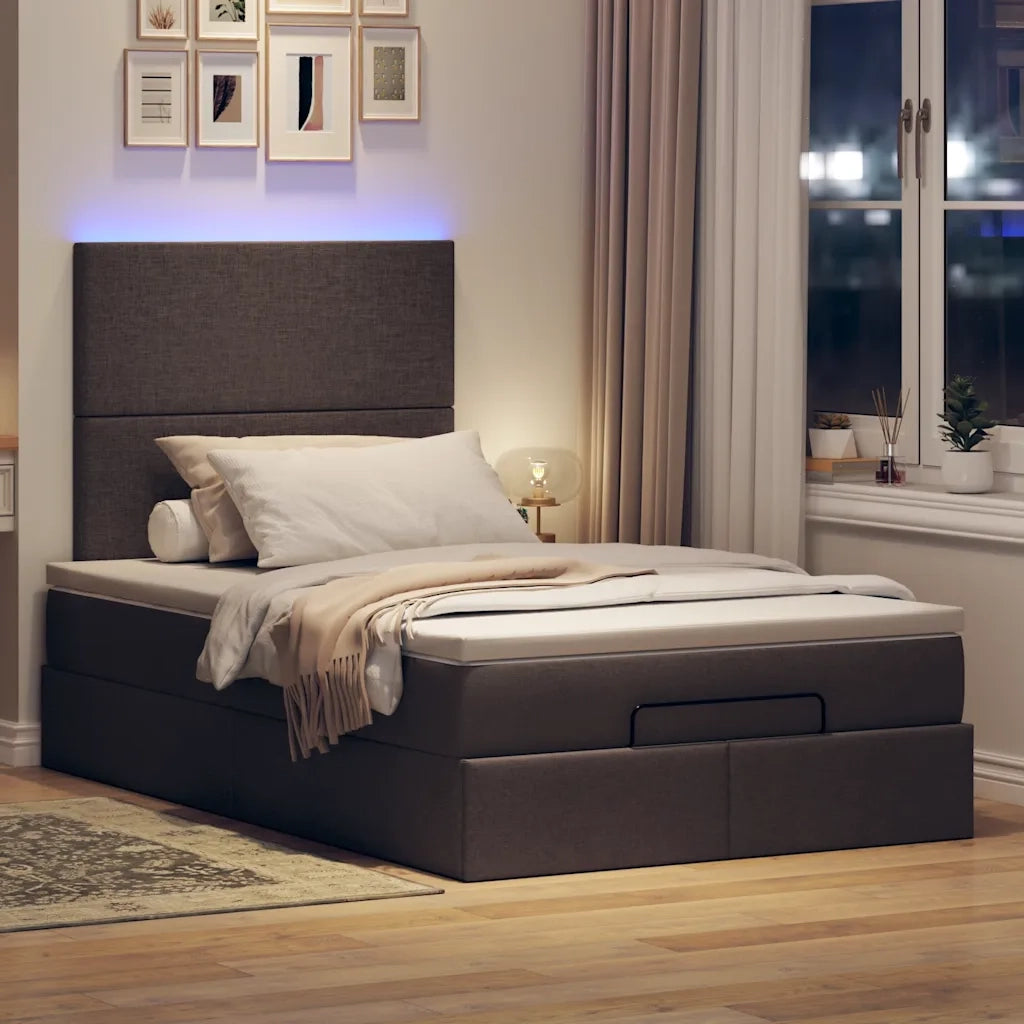 Struttura Letto Pouf con Materasso 80x200 cm in Tessuto 3313909