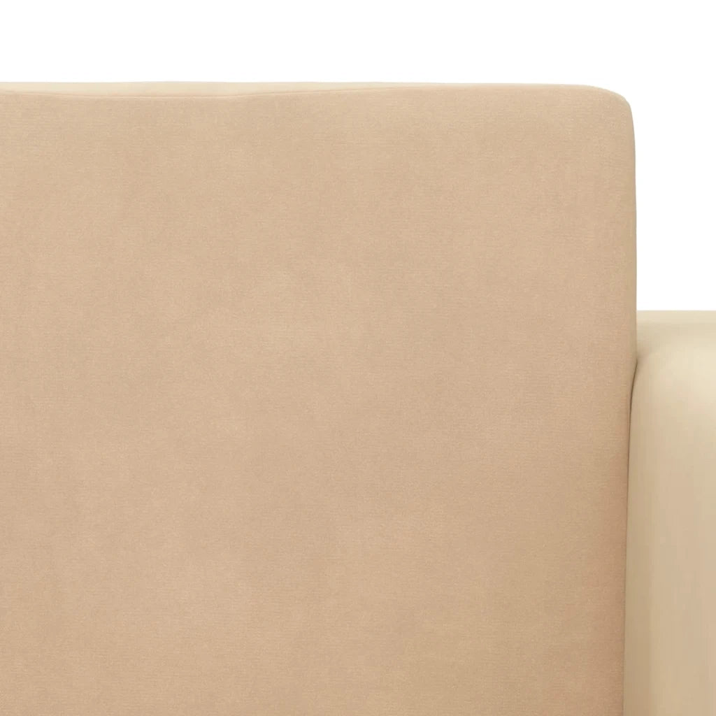 vidaXL Divano Letto per Bambini Crema in Morbido Peluche