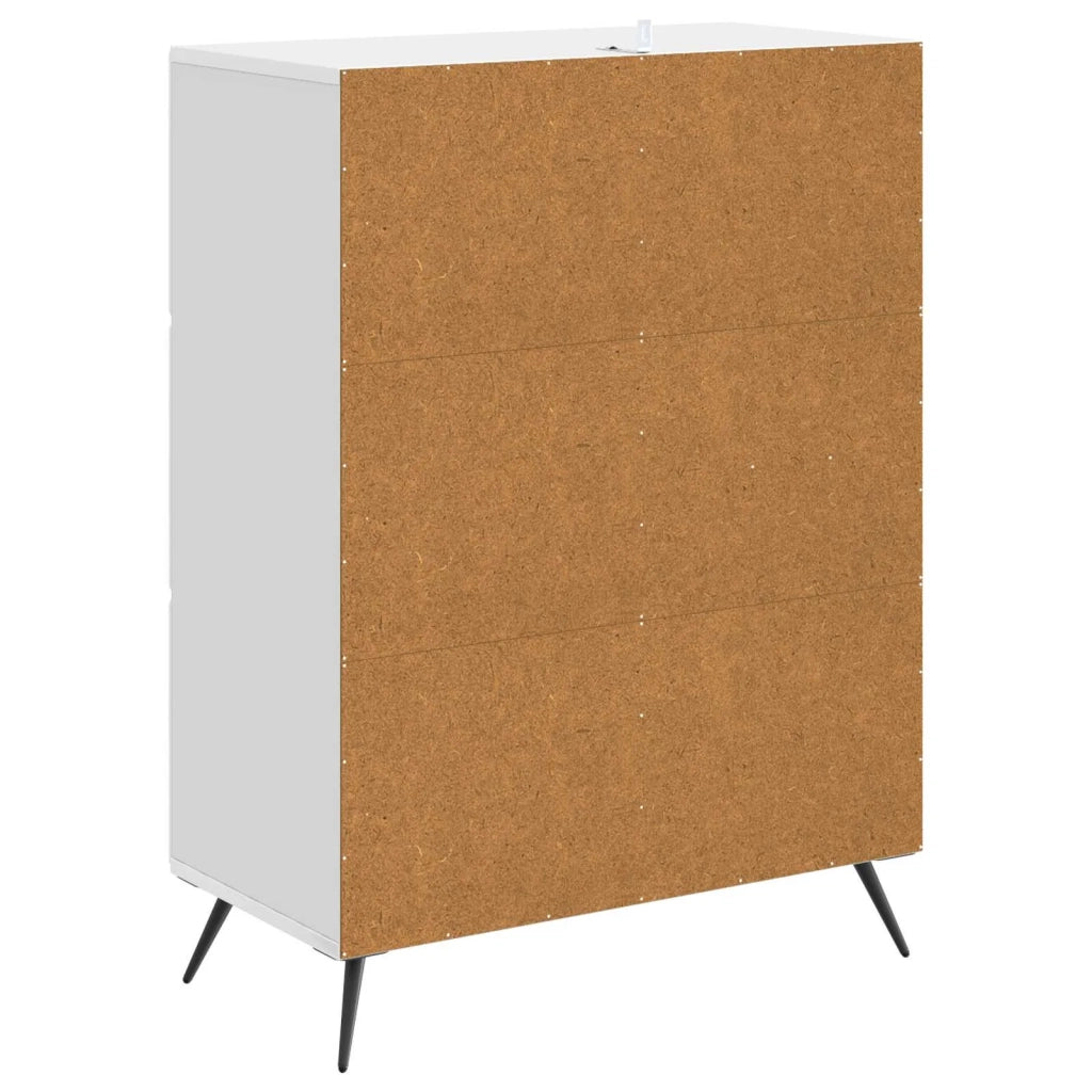Credenza Bianco Lucido 66 x 34,5 x 90 cm Legno ingegnerizzato 895549