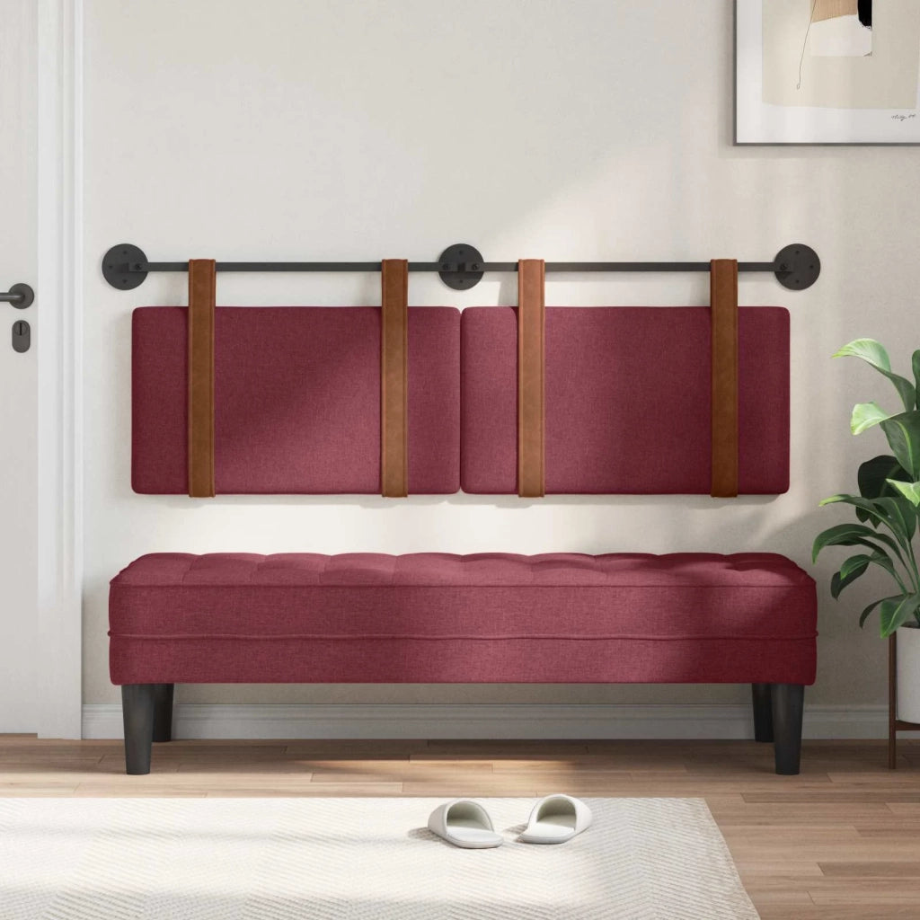 Testiera | Testata appesa Tinta unita Rosso Vino 150 x 55 x 5 cm PU Antico
