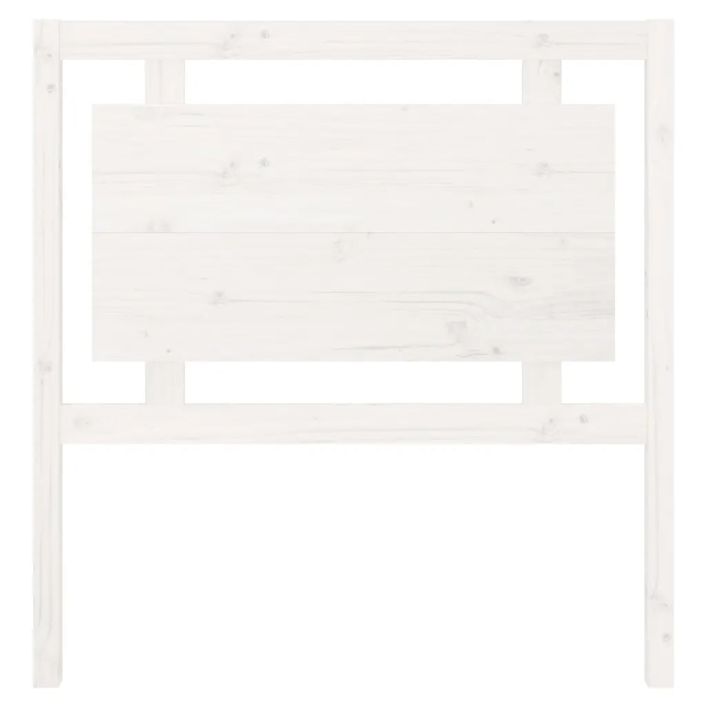 Testiera per Letto Bianca 95,5x4x100 cm Legno Massello di Pino