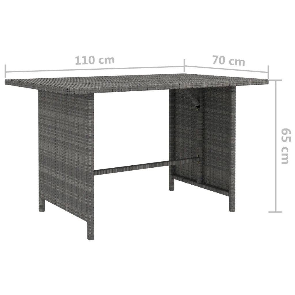 Set Divani da Giardino 8 pz con Cuscini in Polyrattan Grigio 3059770
