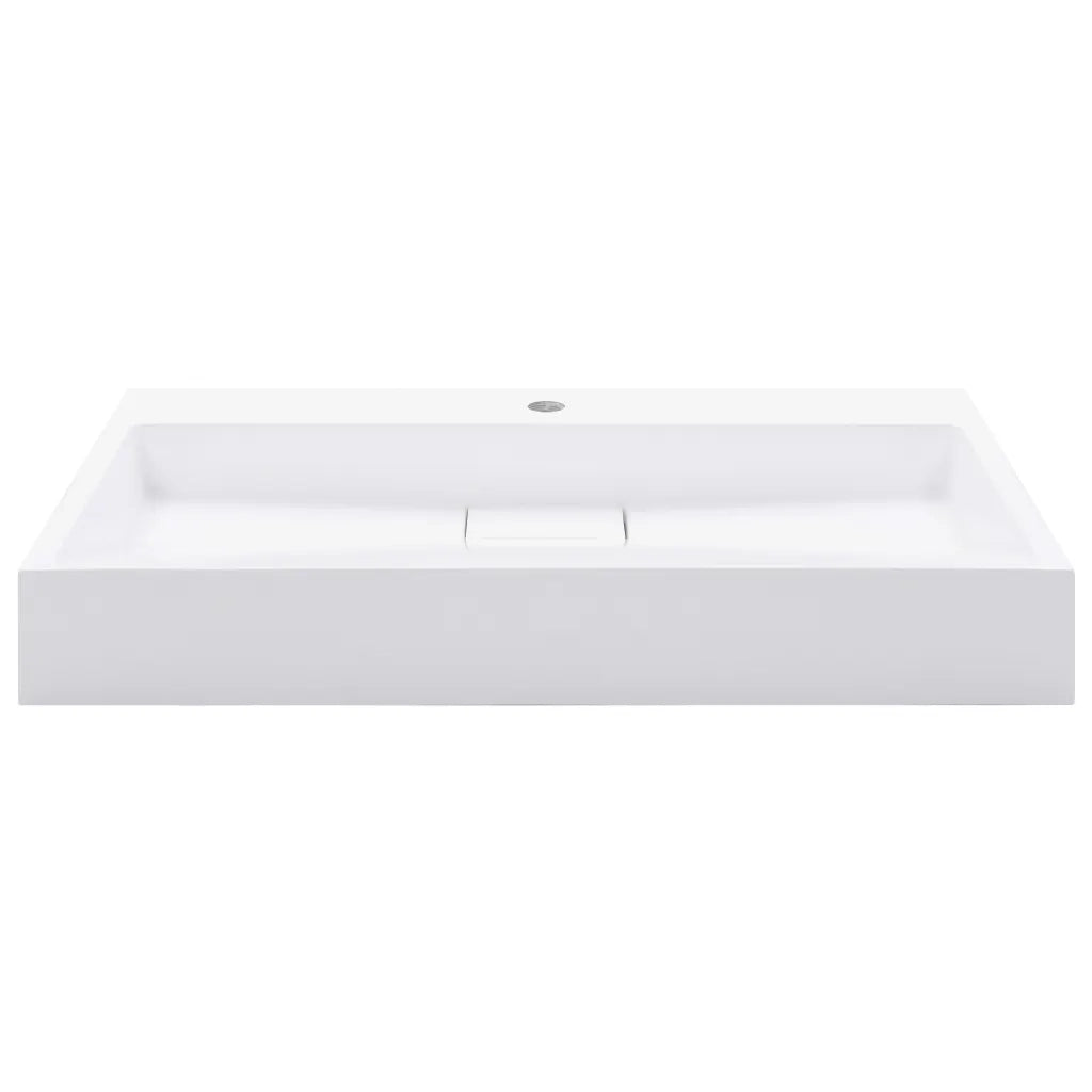 Lavandino 80x46x11 cm Blocco in Marmo/Minerale Bianco cod mxl 48933