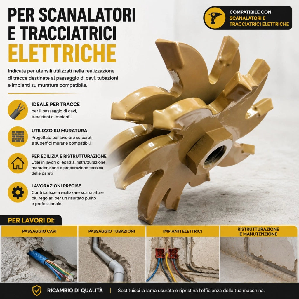 Fresa Ricambio 80 x 35 mm per Scanalatrice da Muro Colore Casuale