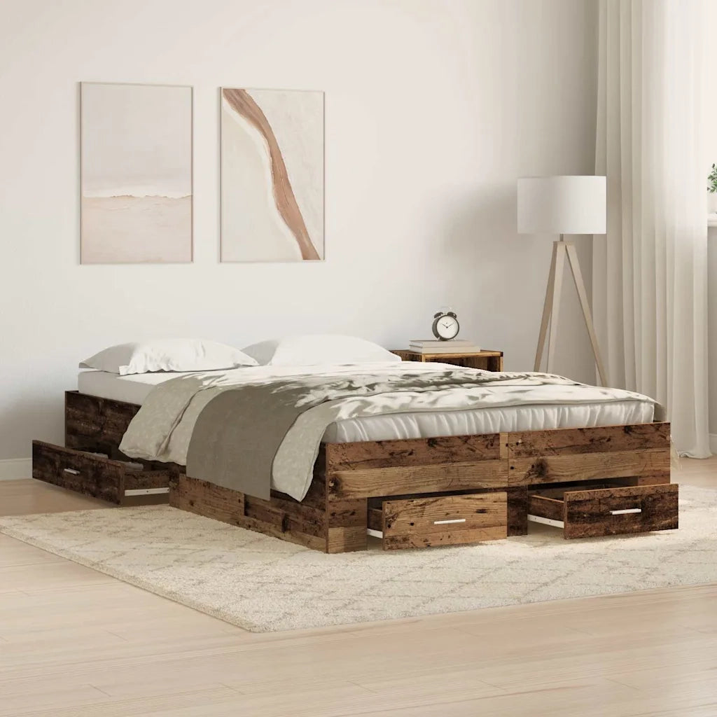 Struttura del letto con cassetto Legno vecchio 120 x 200 cm 3333969