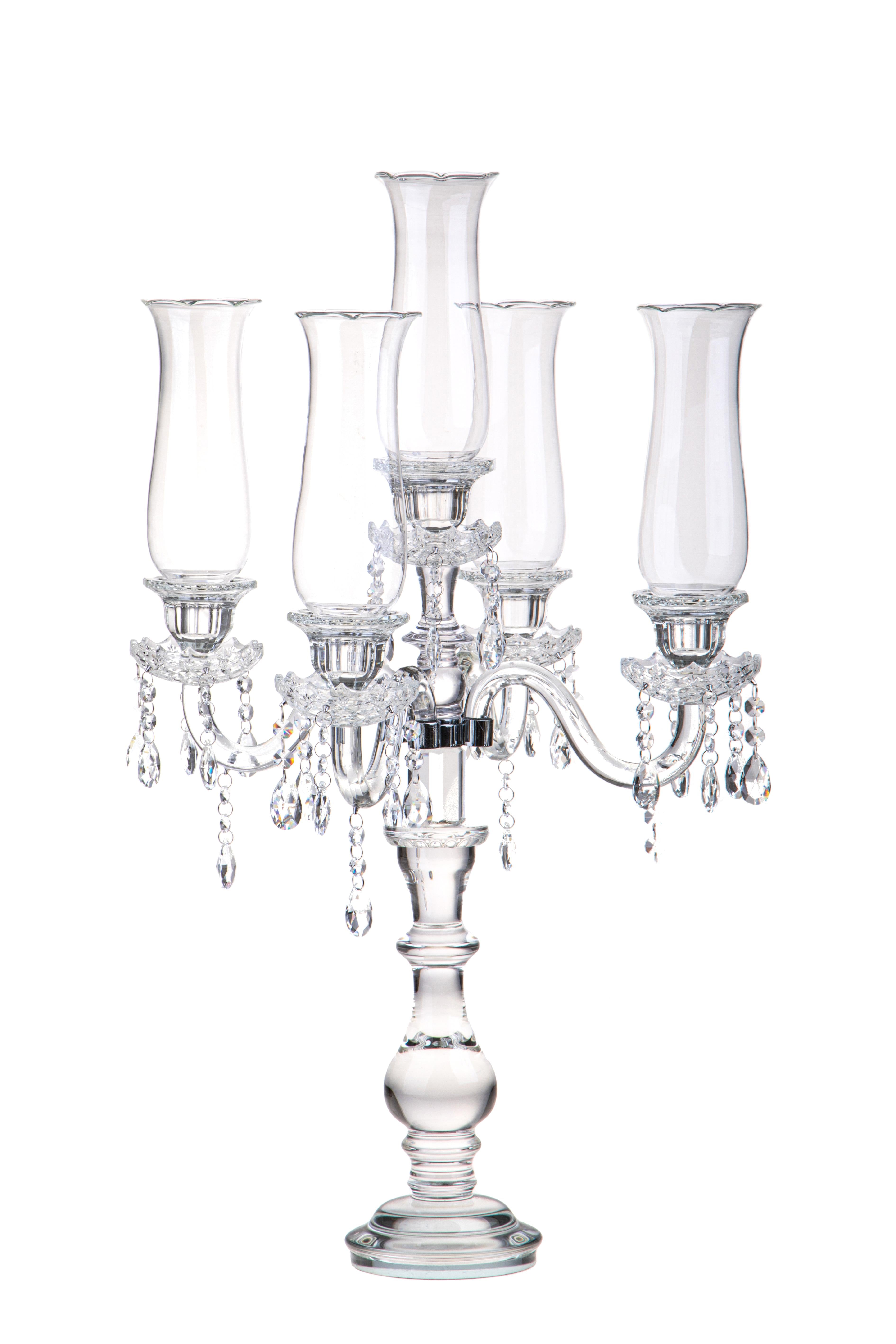 Porta Candele x 5 con Parafiamma Ø 48 H 79 cm