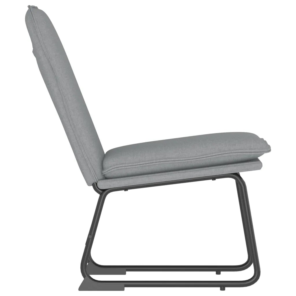 Sedia Lounge Grigio Chiaro 52x75x76 cm in Tessuto cod mxl 5592