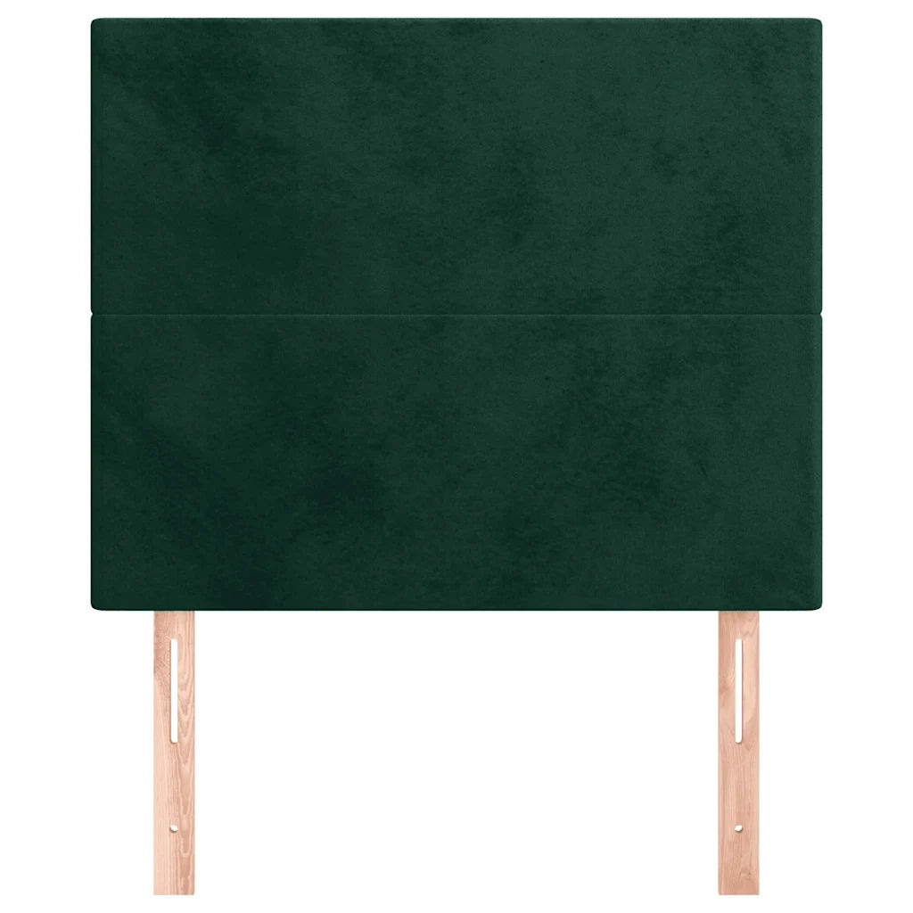 Testiera Verde Scuro 80x5x118/128 cm Velluto 3116085