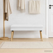 Panchina a doppio strato Bianco 110 x 40 x 47 cm Tessuto 42038456