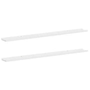 2 pz Mensole da Parete | Scaffali a Parete | Ripiano a parete Bianche 115x9x3 cm