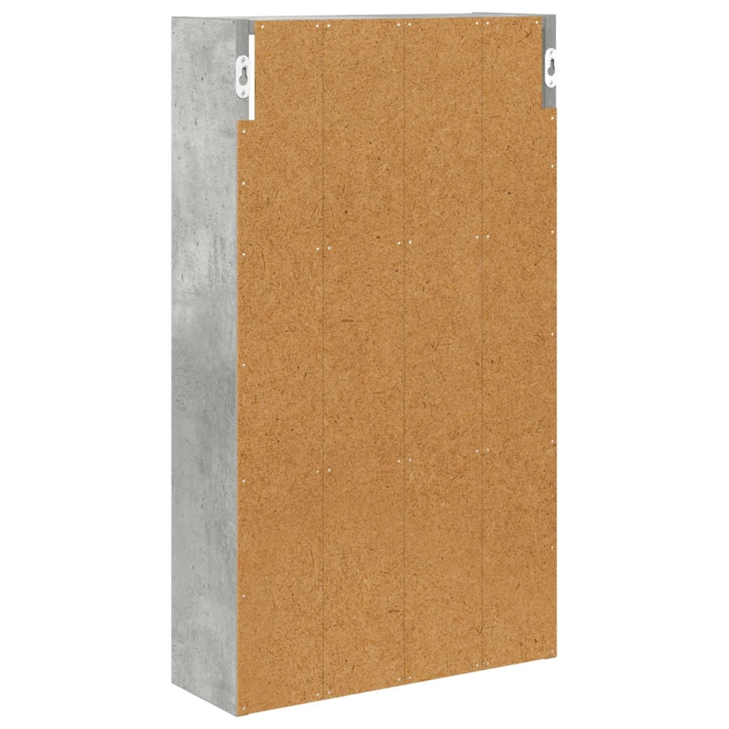 Armadio da bagno a muro Grigio Cemento 40 x 14 x 70 cm