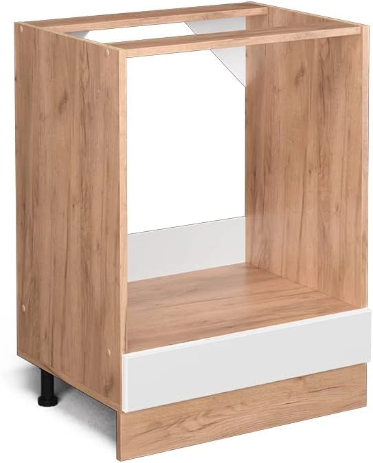Mobile per forno da incasso R-Line, Bianco lucido, 60 cm senza piano di lavoro, per la libera combinazione all'interno di sistemi cucina modulari