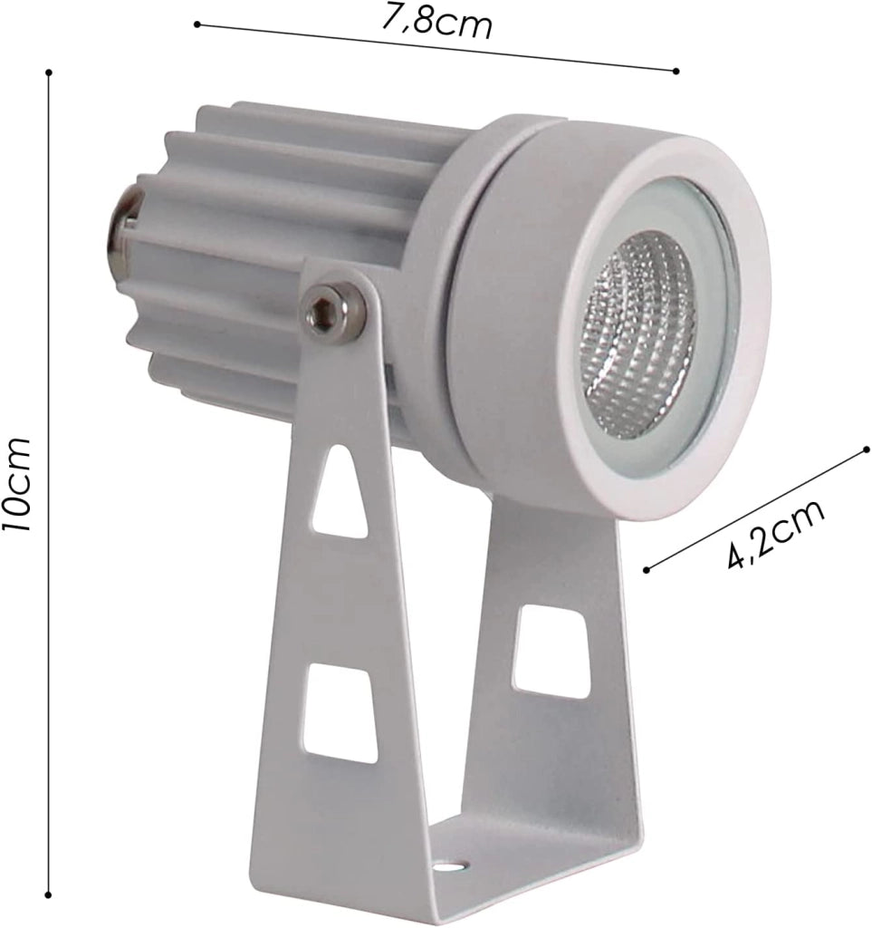 Faretto proiettore da esterno a LED da 3.5W IP65 Luce spot orientabile nero luce calda 3000K giardino 220V