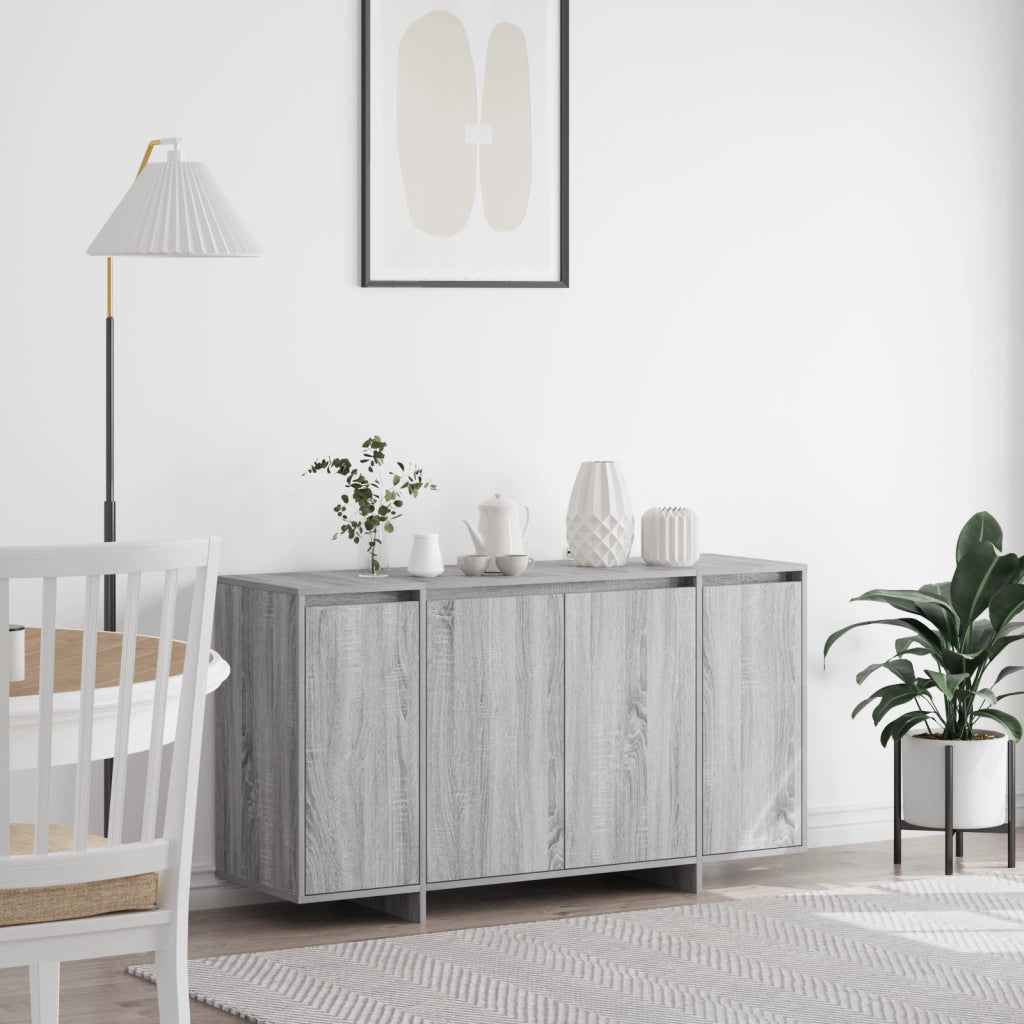 Credenza grigia Grigio Sonoma Legno ingegnerizzato 135 x 41 x 75 cm