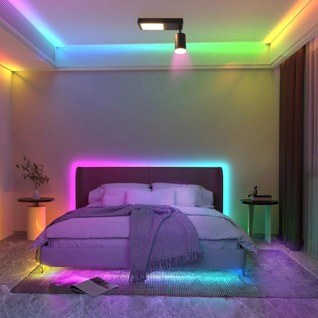 ZMH Faretto da soffitto 1 fiamma 10W GU10 nero plafoniera 3000K camera da letto